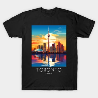 A Pop Art Travel Print of Toronto - Canada T-Shirt